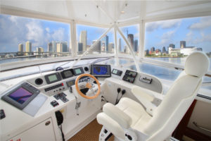 The front deck of the yacht